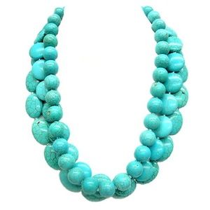 TURQUOISE STATEMENT NECKLACE AFRICAN NECKLACE
